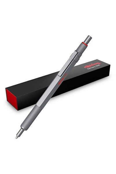 Rotring 600 Silver Krom Üstten Basmalı Jel Tükenmez Kalem