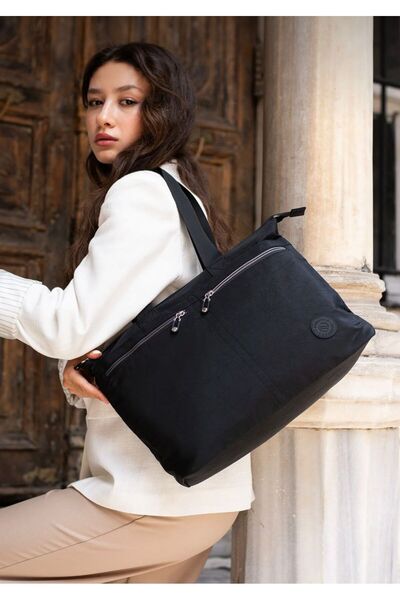 Sanmorris Women's Multi-Compartment Parachute Fabric Water-Resistant Shoulder...