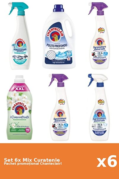 Chanteclair Set 6 Mix Curatenie Chanteclair: Bicarbonat, AntiMiros, Clasic, M...
