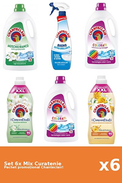 Chanteclair Set 6 Mix Curatenie Chanteclair: Clasic, Portocale, Color, Mosc Alb