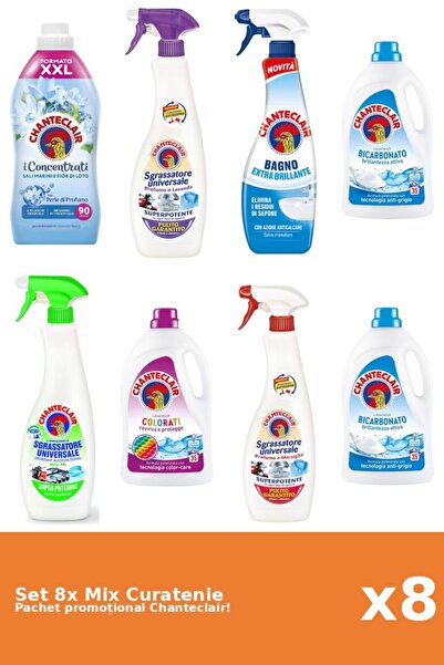 Chanteclair Set 8 Mix Curatenie Chanteclair: Lamaie, Bicarbonat, Lotus, Clasi...