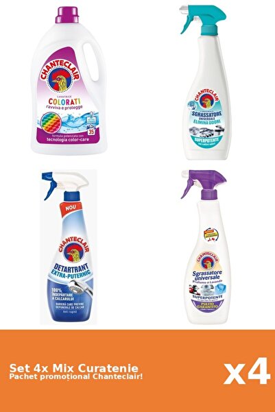 Chanteclair Set of 4 Chanteclair Cleaning Mix: Anti-Odor, White Musk, Color, ...