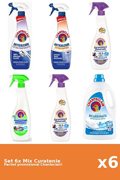 Chanteclair Set 6 Mix Curatenie Chanteclair: Lamaie, Bicarbonat, Parfumat, Mo...