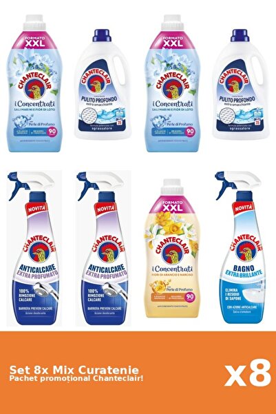 Chanteclair Set 8 Mix Curatenie Chanteclair: Lotus, Clasic, Portocale, Parfumat