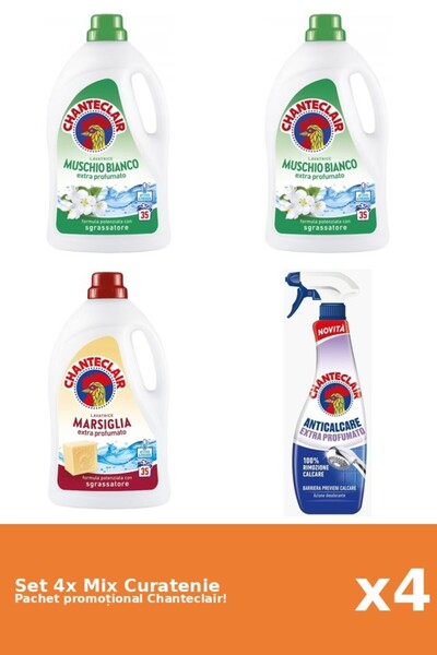 Chanteclair Set 4 Mix Curatenie Chanteclair: Marsilia, Parfumat, Mosc Alb