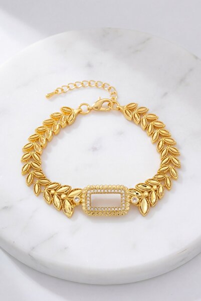 FerizZ Altın Kaplama İmitasyon Gram Çerçeve Bileklik BLK-1259