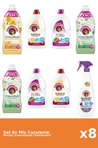 Chanteclair Set 8 Chanteclair Cleaning Mix: Marseille, Orange, Color, White Musk