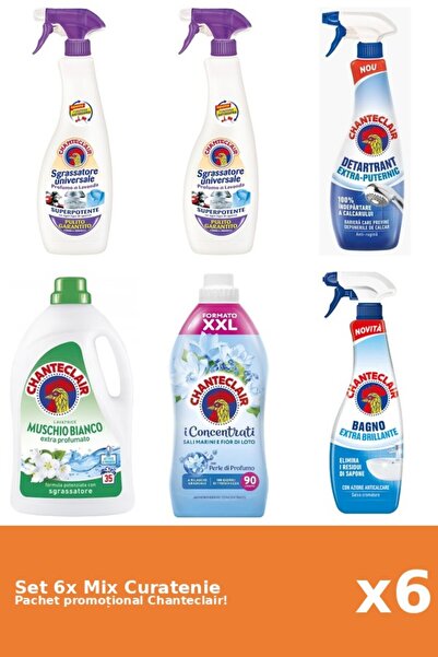 Chanteclair Set 6 Mix Curatenie Chanteclair: Lotus, Clasic, Puternic, Mosc Al...