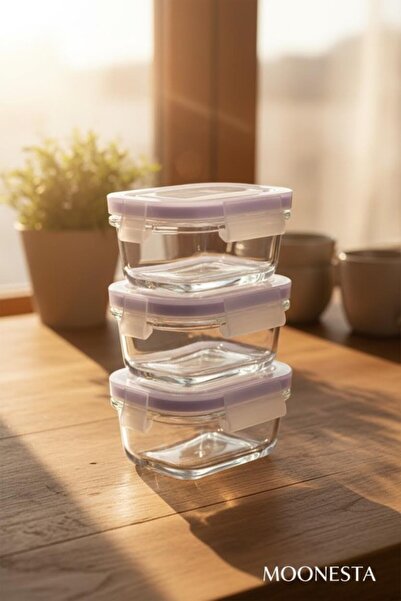 Madame Coco Marle 3-Piece Rectangular Mini Storage Container - 120ml