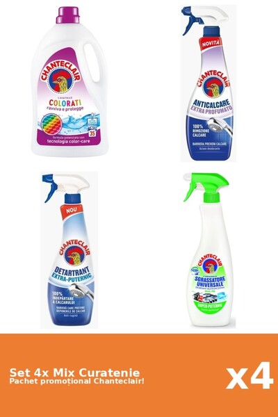 Chanteclair Set 4 Mix Curatenie Chanteclair: Lamaie, Color, Parfumat, Puternic