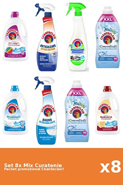 Chanteclair Set 8 Mix Curatenie Chanteclair: Lamaie, Bicarbonat, Lotus, Clasi...