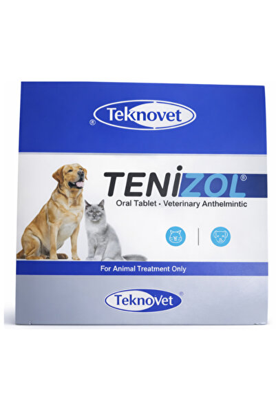 TEKNOVET 7 أقراص تينيزول للحيوانات الأليفة، أقراص فموية للكلاب والقطط، للتخلص...