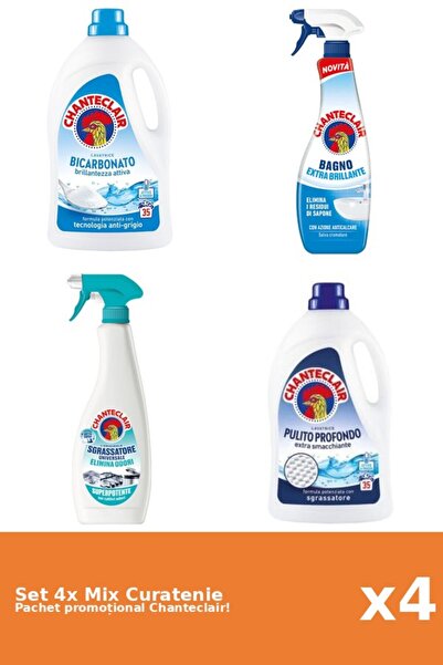 Chanteclair Set 4 Mix Curatenie Chanteclair: Bicarbonat, Clasic, AntiMiros