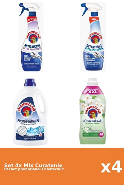 Chanteclair Set 4 Mix Curatenie Chanteclair: Clasic, Puternic, Parfumat, Mosc...