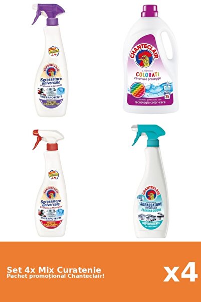 Chanteclair Set 4 Mix Curatenie Chanteclair: Marsilia, AntiMiros, Color, Lavanda