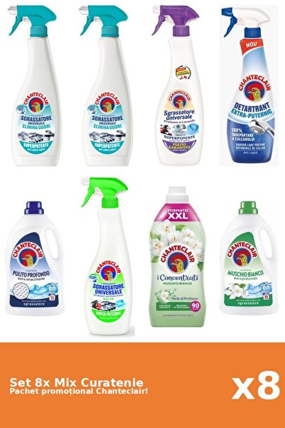 Chanteclair Set 8 Mix Curatenie Chanteclair: Lamaie, Clasic, Puternic, Mosc A...