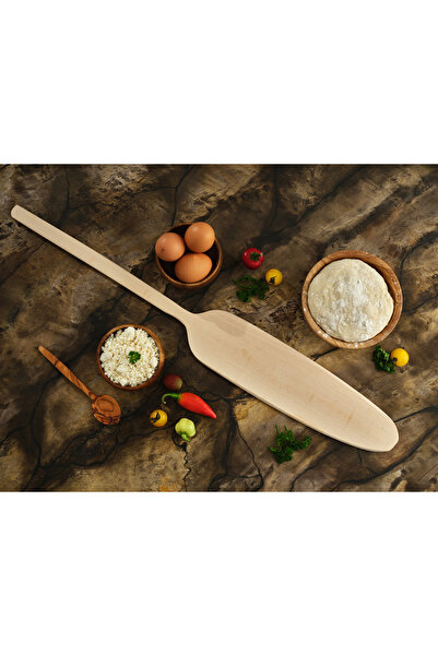 Hedisam 70x9 cm Ahşap Fırın Küreği – Pide, Lahmacun ve İnce Hamur İşi Yardımcısı