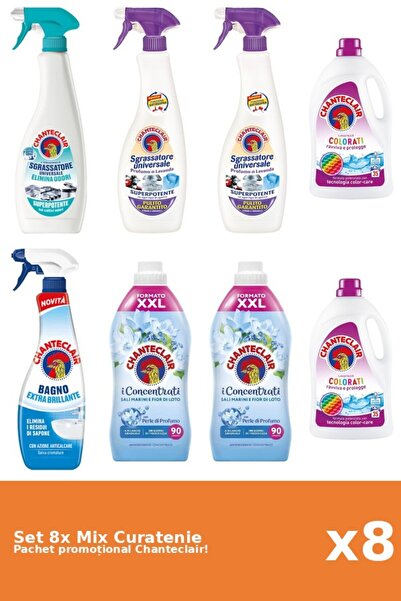 Chanteclair Set 8 Mix Curatenie Chanteclair: Lotus, Clasic, Color, Mosc Alb, ...