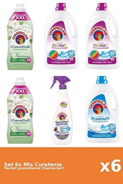 Chanteclair Set 6 Mix Curatenie Chanteclair: Bicarbonat, Color, Mosc Alb