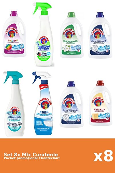 Chanteclair Set 8 Mix Curatenie Chanteclair: Lamaie, Clasic, Color, Mosc Alb,...