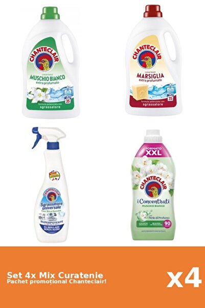 Chanteclair Set 4 Mix Curatenie Chanteclair: Bicarbonat, Marsilia, Mosc Alb