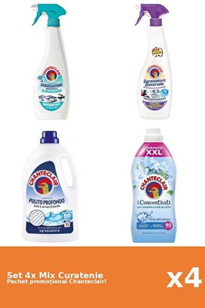 Chanteclair Set 4 Mix Curatenie Chanteclair: Lotus, AntiMiros, Clasic, Mosc Alb