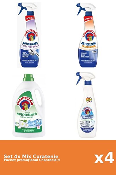 Chanteclair Set 4 Mix Curatenie Chanteclair: Bicarbonat, Rapid, Parfumat, Mos...