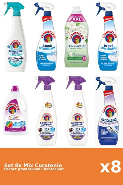 Chanteclair Set 8 Mix Curatenie Chanteclair: Clasic, Color, Parfumat, Mosc Al...