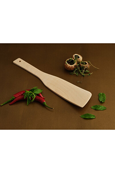 Hedisam 30 cm Uzun Eğri Ahşap Spatula – Ergonomik Tasarım ve Profesyonel