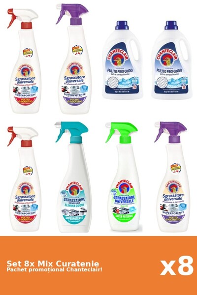 Chanteclair Set 8 Mix Curatenie Chanteclair: Lamaie, Clasic, Mosc Alb, Marsil...