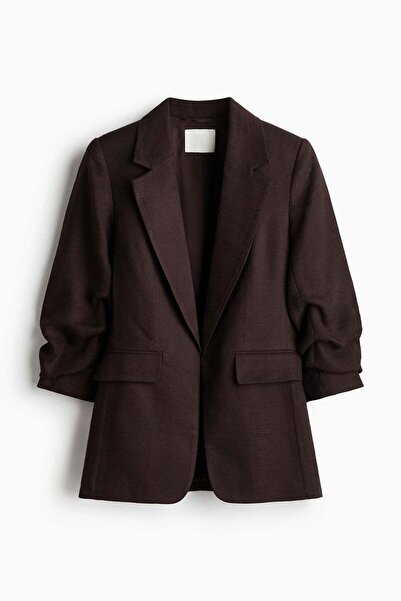 H&M Gathered-sleeve blazer