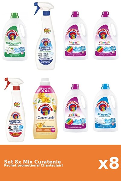 Chanteclair Set 8 Mix Curatenie Chanteclair: Bicarbonat, Portocale, Color, Mo...