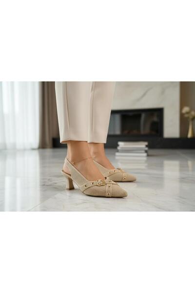 BAYRAMOĞLU KUNDURA BYK WHİTE LINE TRİKO ZIMBA DETAYLI KADEH TOPUK ŞIK RAHAT T...