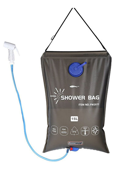 Generic Portable Solar Camping Shower – 15L Outdoor Shower Bag with Hose & Sh...