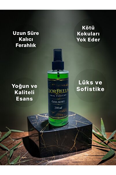 LiorBella | Özel Koku Araç Parfümü 200ml | Bambu & Odunsu Notalar
