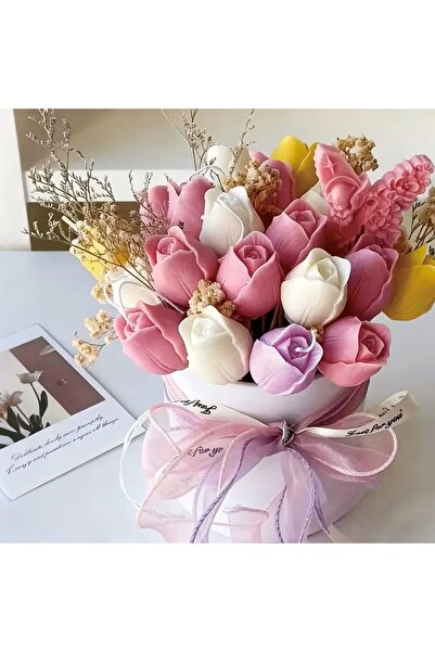 victiny Ανθοσυνθέσεις με 17 τουλίπες από αρωματικό κερί σόγιας και φυσικά απο...