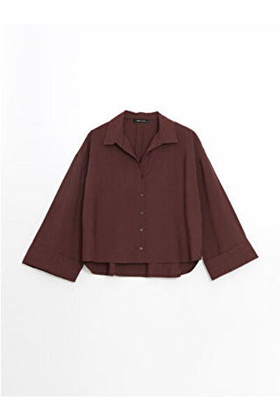 LC Waikiki Modanova Sezon Brown Oversized Women's Shirt