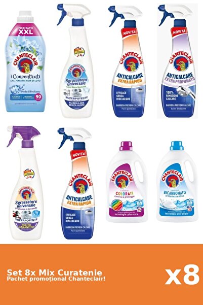 Chanteclair Set 8 Mix Curatenie Chanteclair: Bicarbonat, Lotus, Color, Parfum...