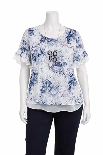 FUERTE XL Chiffon Embroidered Luxury Oversized Stylish Plus Size Blouse