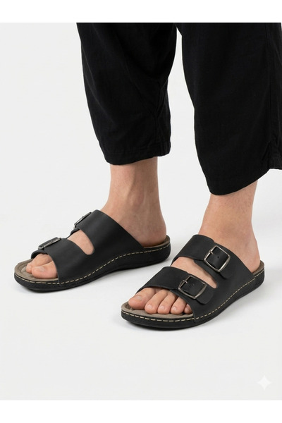 KAOF SHOES Erkek Siyah Battal Terlik Battal Boy Terlik 45-46-47 Numara Terlik...