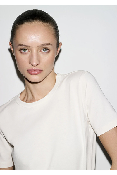 Mavi Edition Ecru Basic T-Shirt Slim Fit / Slim Fit 1614067-70048