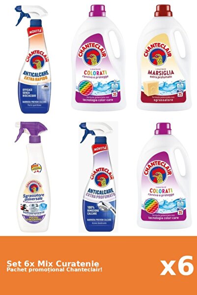 Chanteclair Set 6 Mix Curatenie Chanteclair: Color, Parfumat, Mosc Alb, Rapid...