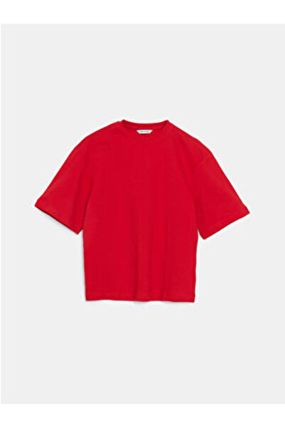 LC Waikiki Modanova Sezon Red Crew Neck Women's T-Shirt