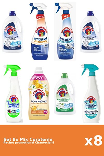 Chanteclair Set 8 Mix Curatenie Chanteclair: Lamaie, Clasic, Portocale, Puter...