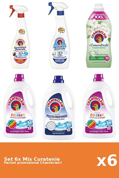 Chanteclair Set 6 Mix Curatenie Chanteclair: Bicarbonat, Clasic, Color, Mosc ...
