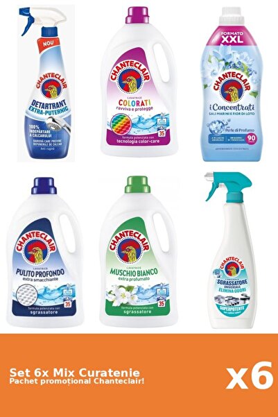 Chanteclair Set 6 Mix Curatenie Chanteclair: Lotus, Clasic, Color, Puternic, ...