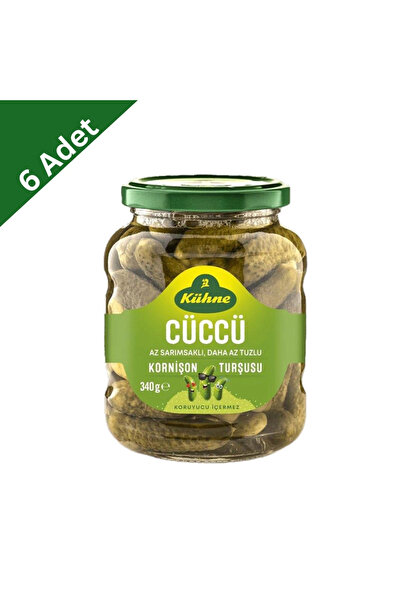 Kühne Cüccü Kornişon Turşusu 340 ml x 6 Adet