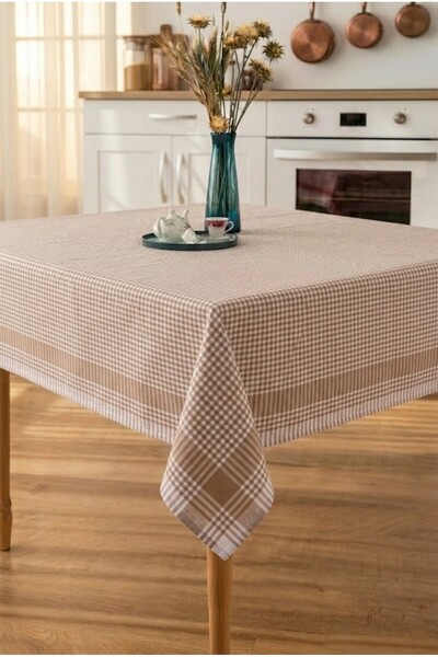 cacao home Küçük Kare Desen Pötikare Masa Örtüsü Sofra Bezi Piknik Örtüsü Mas...