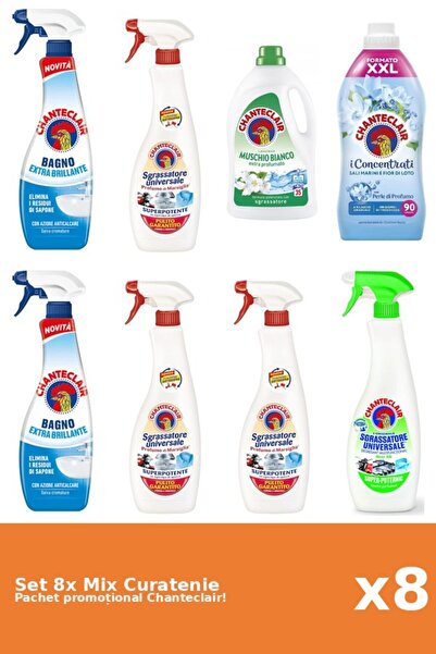 Chanteclair Set 8 Mix Curatenie Chanteclair: Lamaie, Lotus, Clasic, Mosc Alb,...