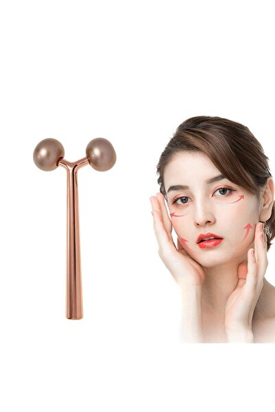 Naturachi Aparat de masaj facial din metal Face Yoga Guasha 3D Roller Graston...